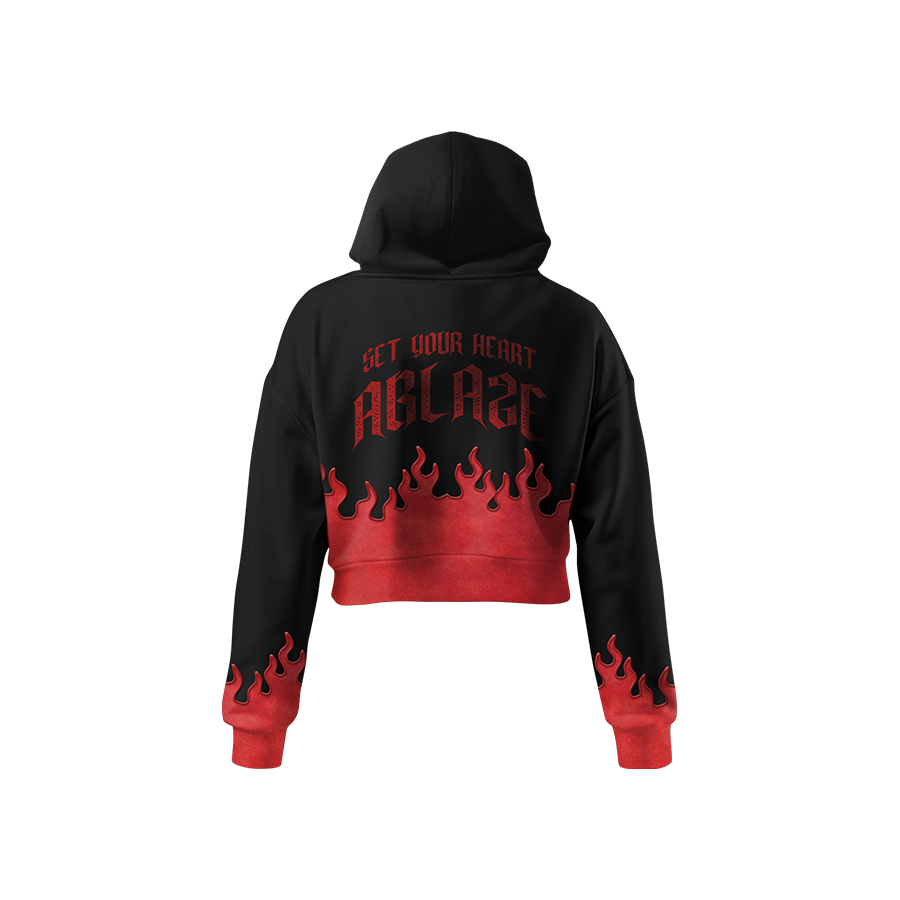 Ablaze Cropped Hoodie – Invicta Kuru