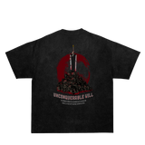 Black Swordsman V2 T-Shirt - Black Acid Wash