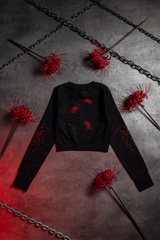 Masked Ghoul Cropped Long Sleeve