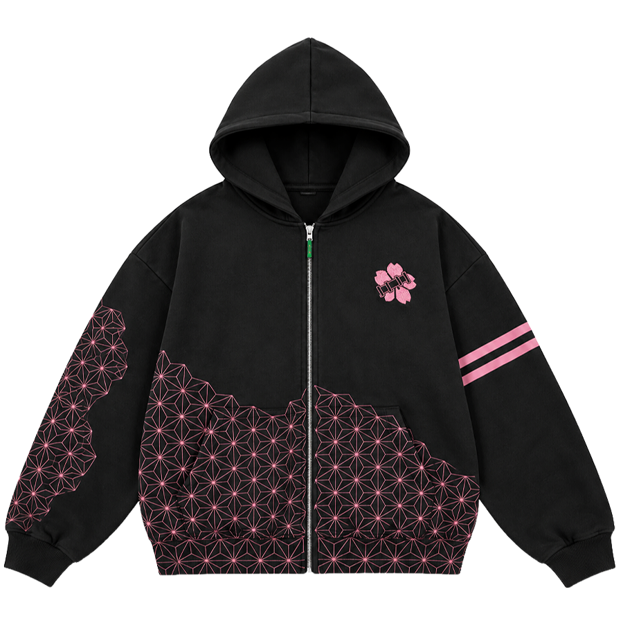 Pink Pattern Zip Up Hoodie – Invicta Kuru