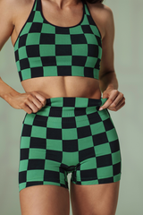 Checkered Pattern Seamless Bra