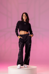 Butterfly Rhinestone Joggers