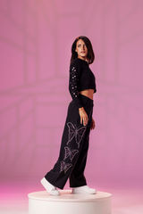 Butterfly Rhinestone Joggers