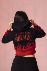 Ablaze Cropped Hoodie
