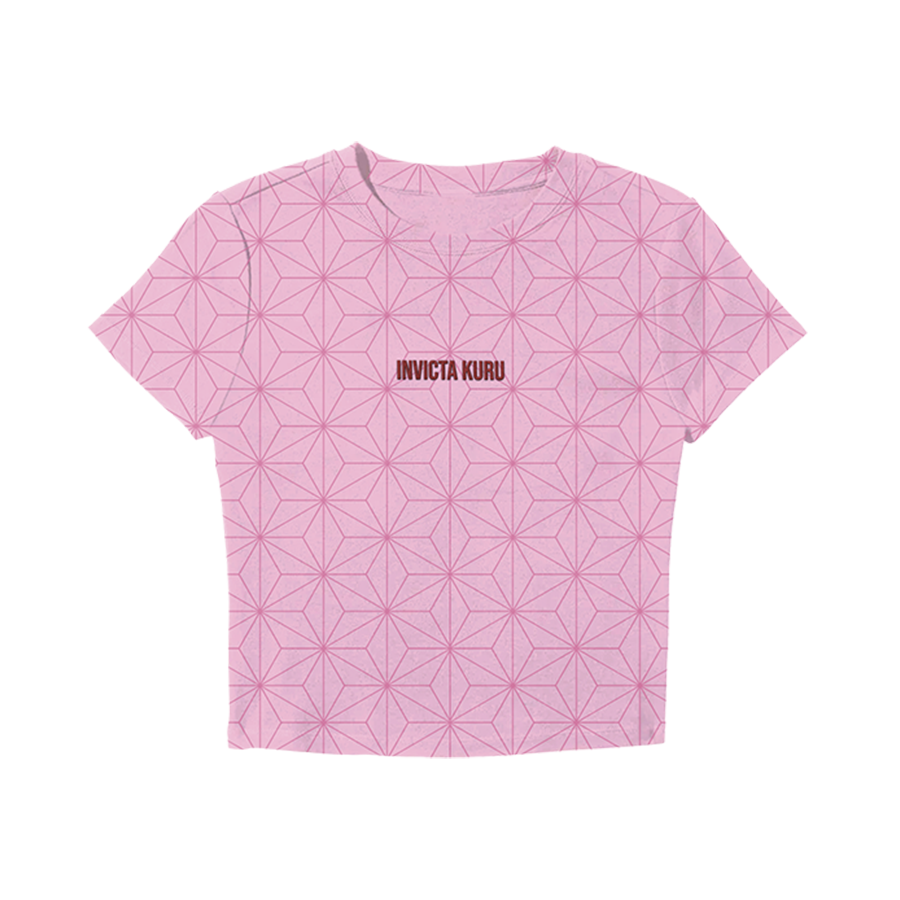 ピンク ANDWANG アンドワン AND bijou tee kirakira Pink Pattern Baby Tee – Invicta Kuru