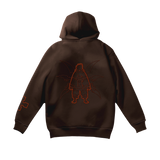 Inferno Embroidery Hoodie - Brown