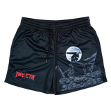 Nightfall Skull Shorts - Black