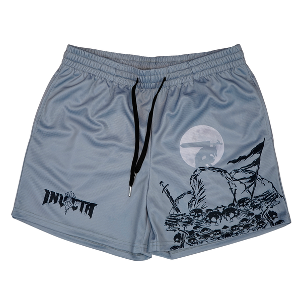 Nightfall Skull Shorts - Grey