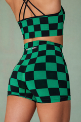 Checkered Pattern Seamless Bra