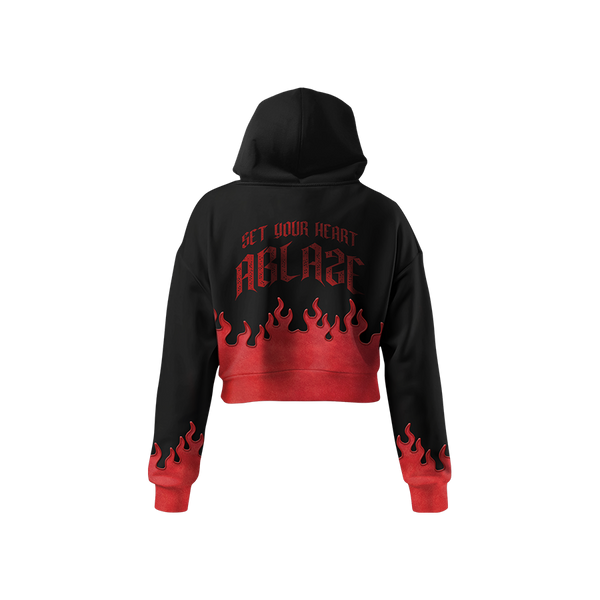 Ablaze Cropped Hoodie – Invicta Kuru