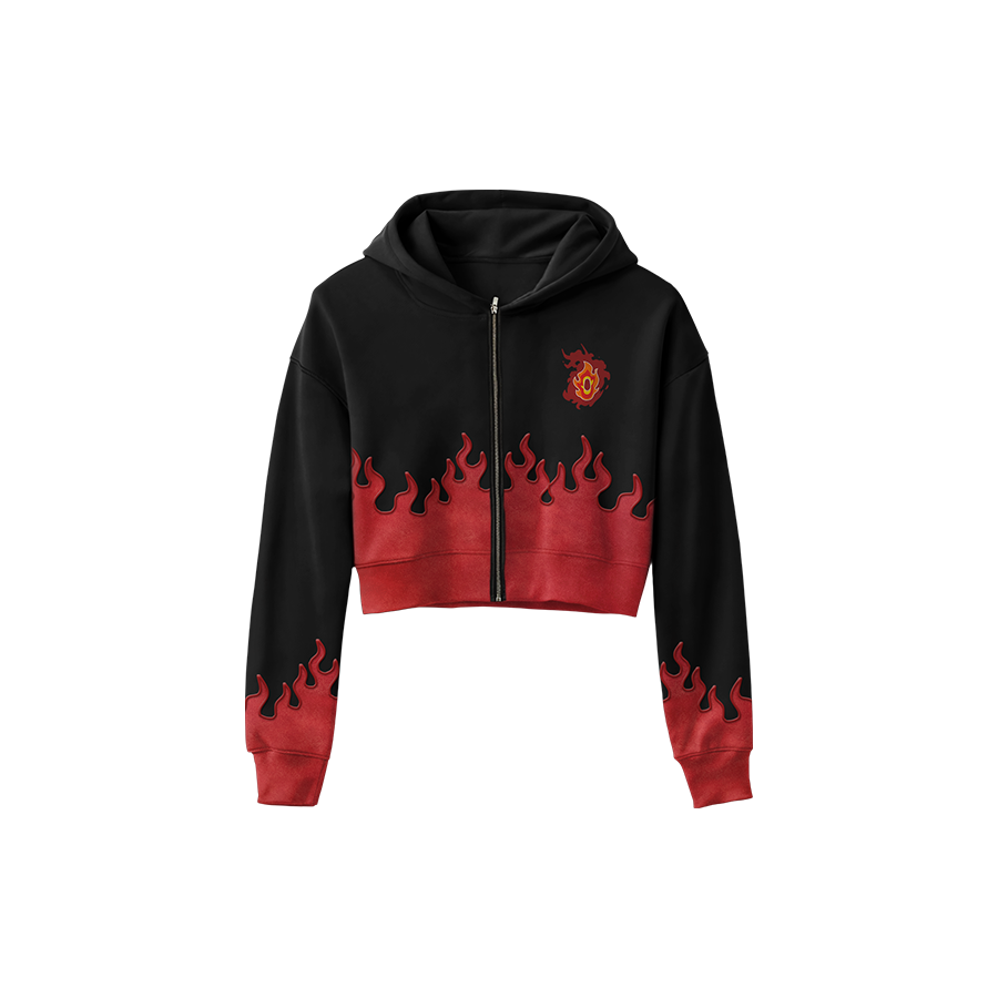 Ablaze Cropped Hoodie – Invicta Kuru