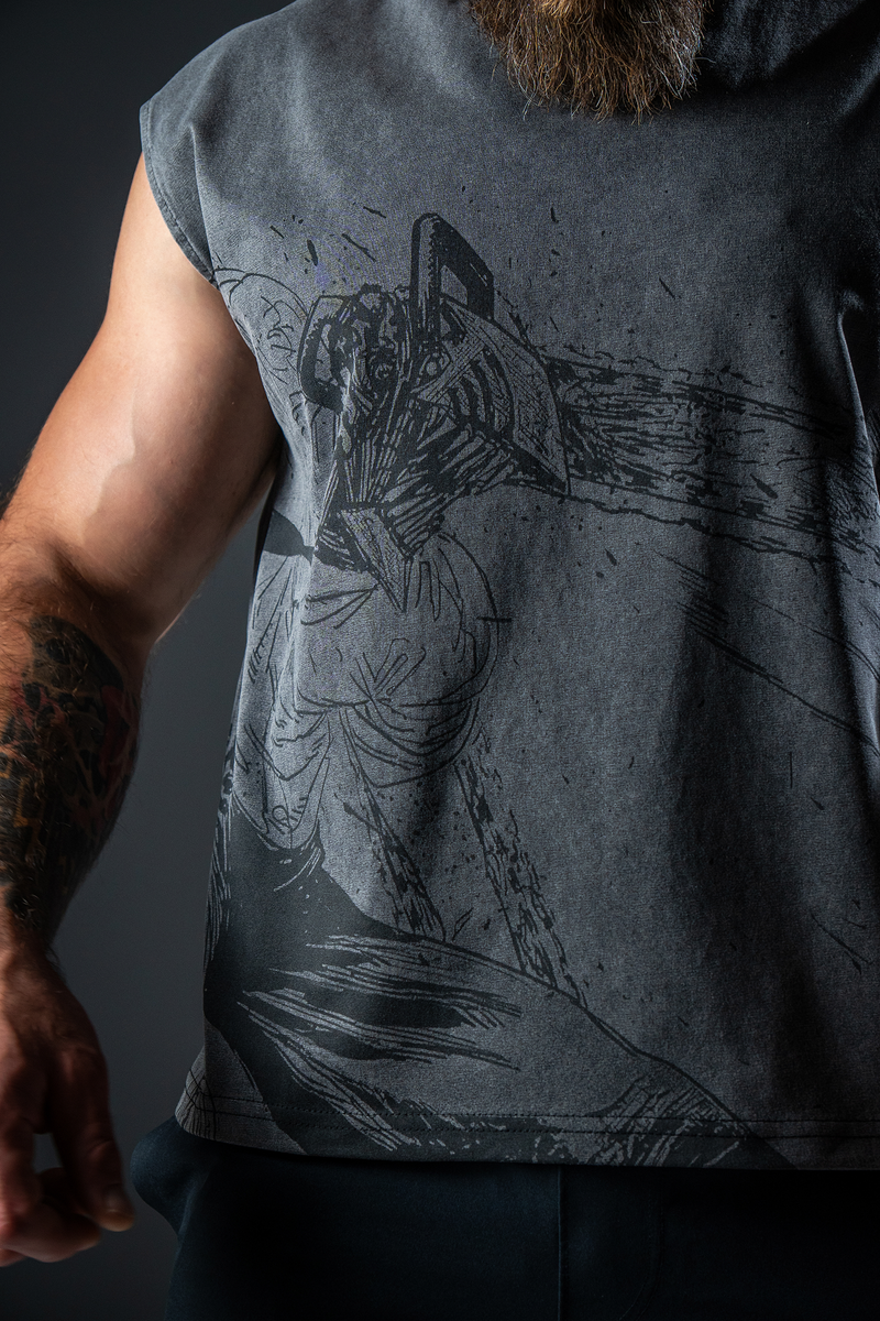 Chainsaw Cut Off Tee