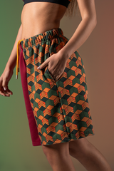 Water Pillar Cotton Shorts