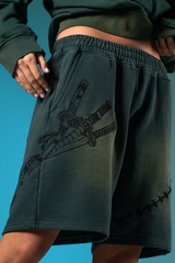 Ghost Katana Cotton Shorts