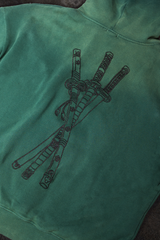 Ghost Katana Embroidery Hoodie