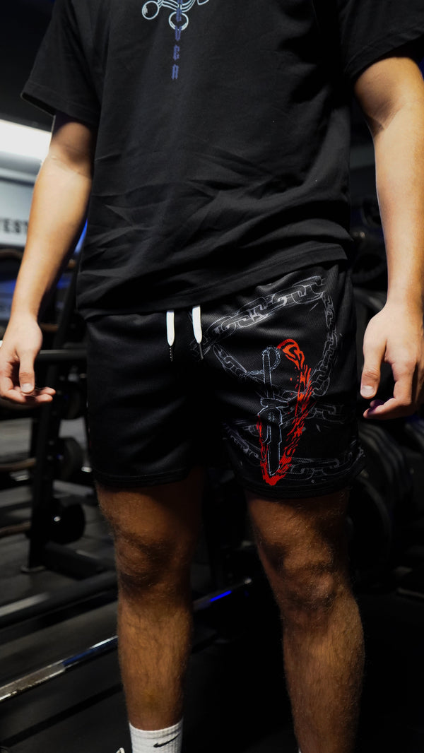 Cursed Chain Shorts - Black