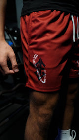 Cursed Chain Shorts  - Red