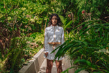 Sage Cropped Long Sleeve Top