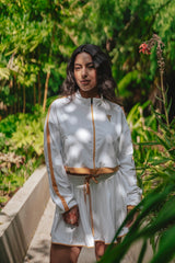 Sage Cropped Long Sleeve Top
