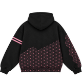 Pink Pattern Zip Up Hoodie