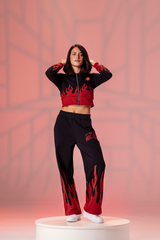 Ablaze Cropped Hoodie