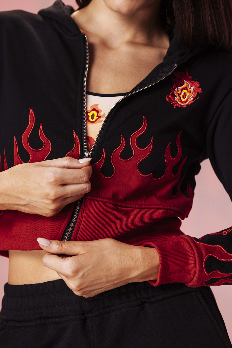 Ablaze Cropped Hoodie – Invicta Kuru