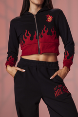 Ablaze Cropped Hoodie