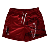 Cursed Chain Shorts  - Red