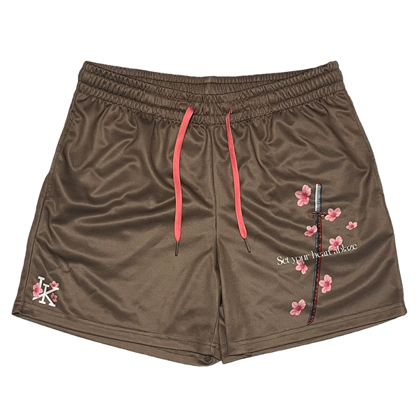 Blaze Katana Mesh Shorts - Brown