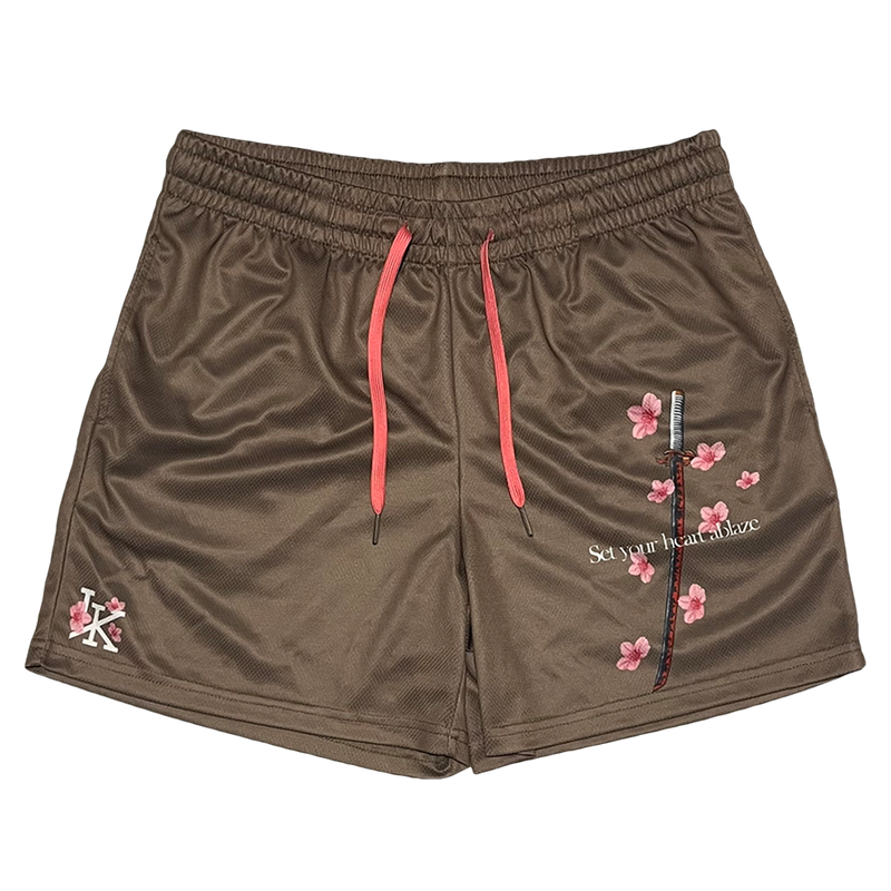 Blaze Katana Mesh Shorts - Brown