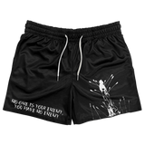 You Have No Enemy Mesh Shorts - Black