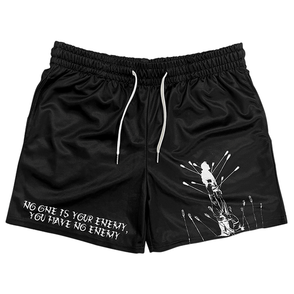 You Have No Enemy Mesh Shorts - Black