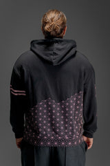 Pink Pattern Zip Up Hoodie