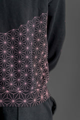 Pink Pattern Zip Up Hoodie