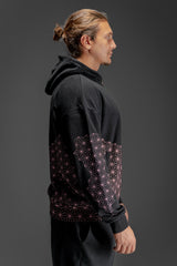Pink Pattern Zip Up Hoodie