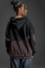 Pink Pattern Zip Up Hoodie