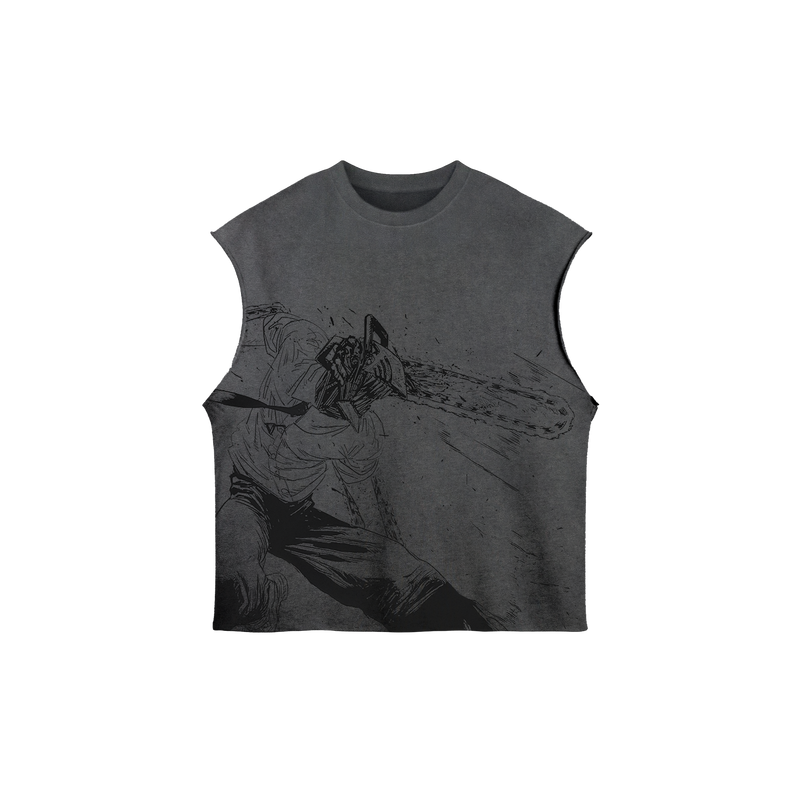 Chainsaw Cut Off Tee