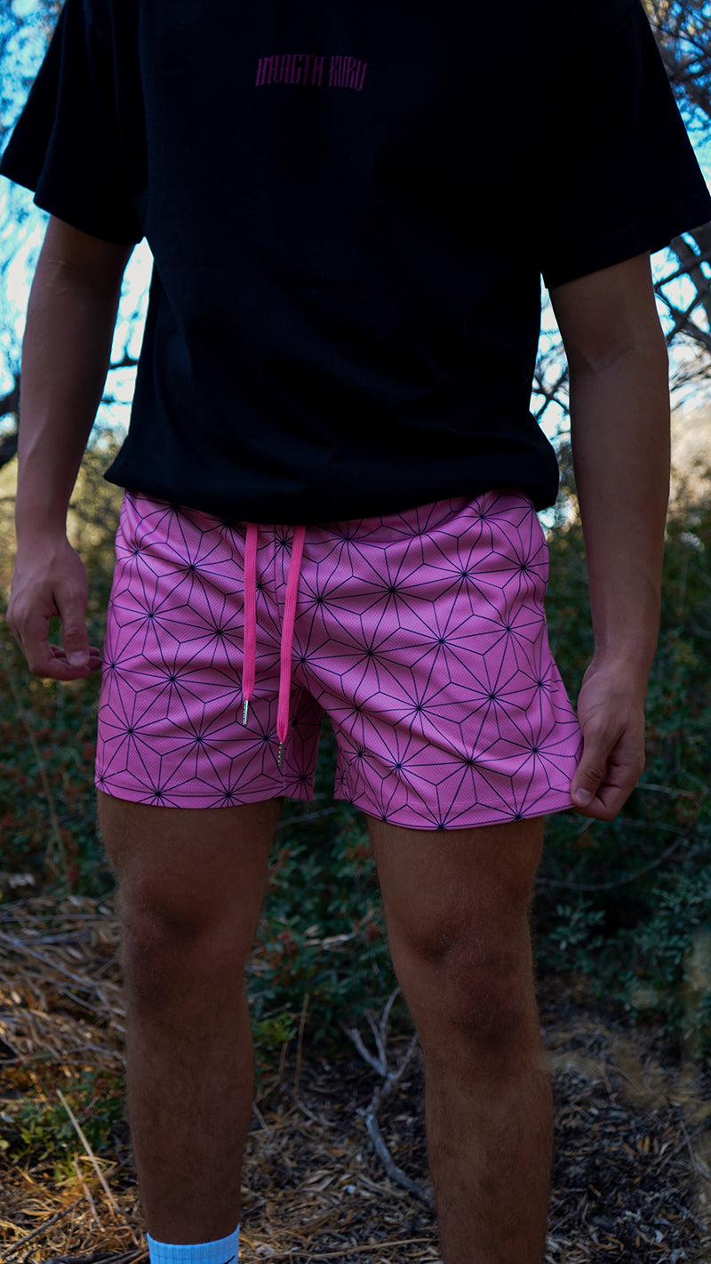 Chosen Demon Pattern Mesh Shorts